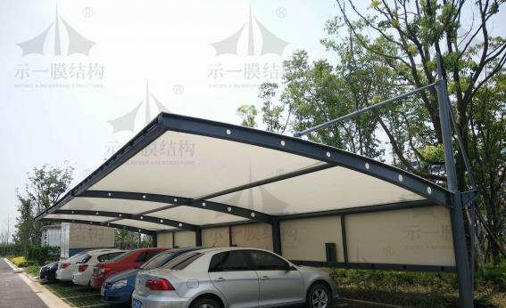海門(mén)臨江產(chǎn)業(yè)園PTFE膜結(jié)構(gòu)車(chē)棚